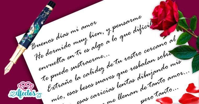 Carta de amor: Buenos días mi amor