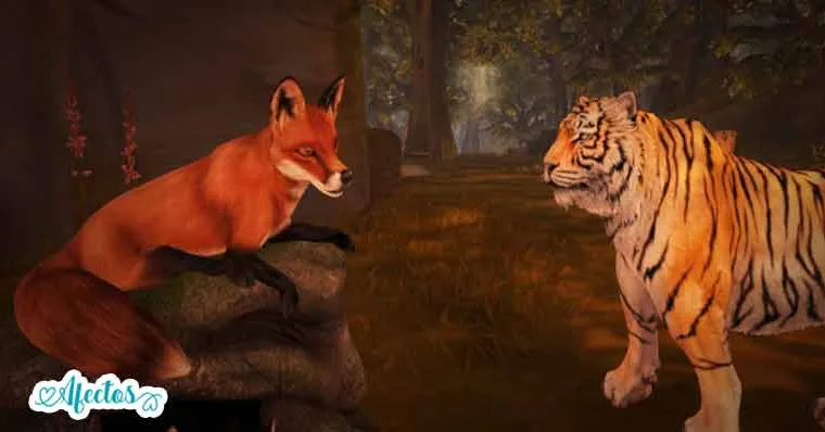 El tigre hambriento y el zorro astuto  – Fábula china