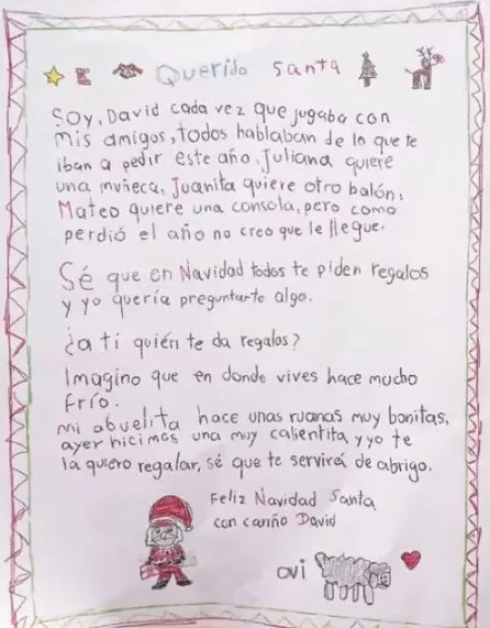 Carta a Papá Noel por David Gamba