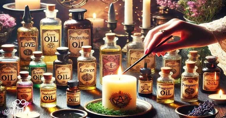 8.- Aceites y ungüentos: Cómo preparar y ungir las velas.