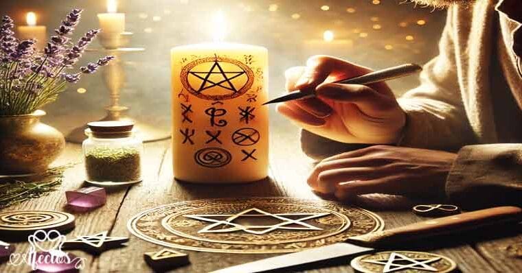 9.- Simbolismos adicionales: Uso de símbolos o palabras en la vela, cómo grabarlos y qué significan.