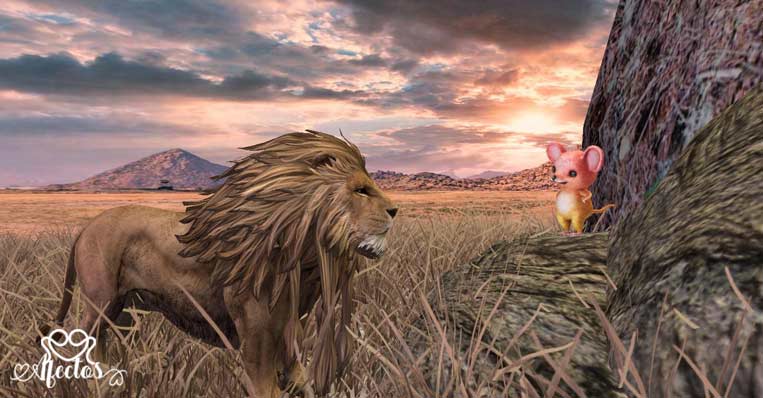 El león y el ratón 