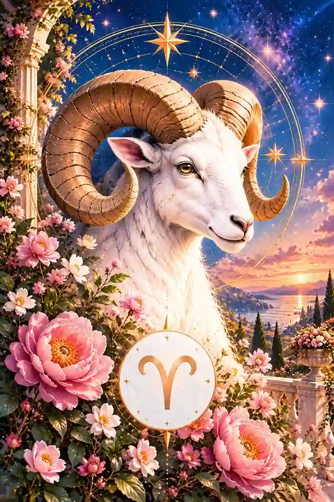 Ilustración zodiacal de Aries