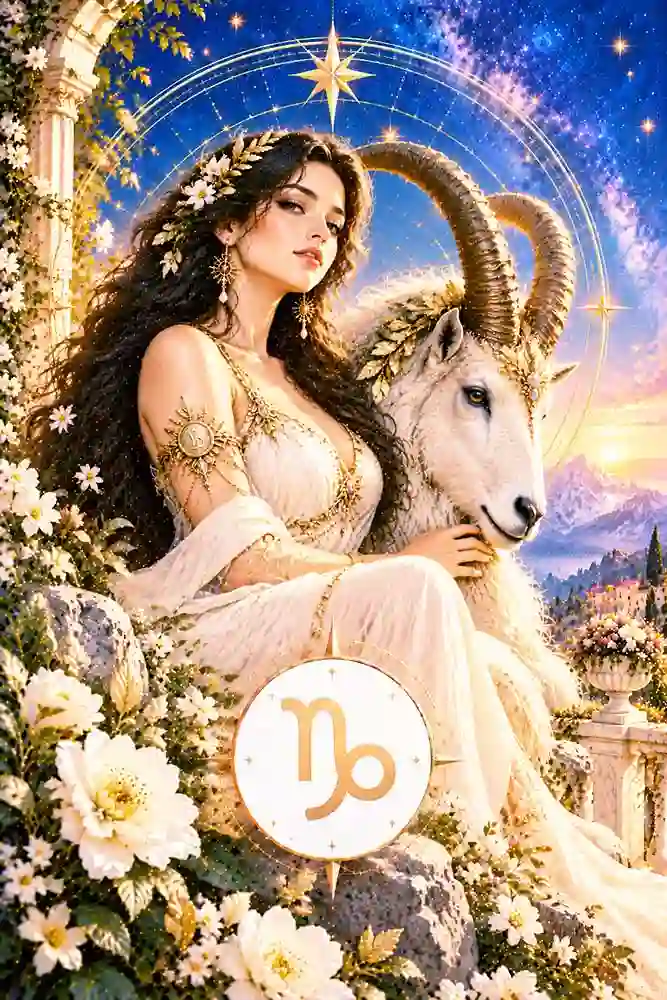 Ilustración zodiacal de Capricornio