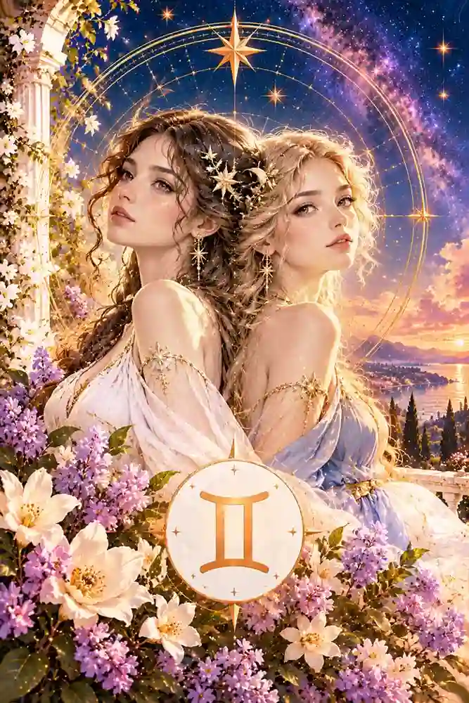 Ilustración zodiacal de Géminis