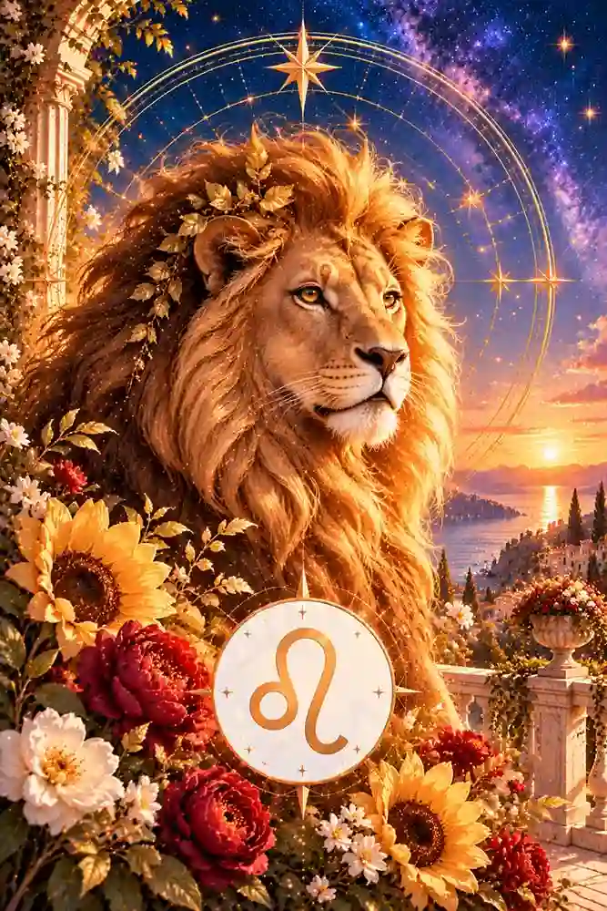 Ilustración zodiacal de Leo