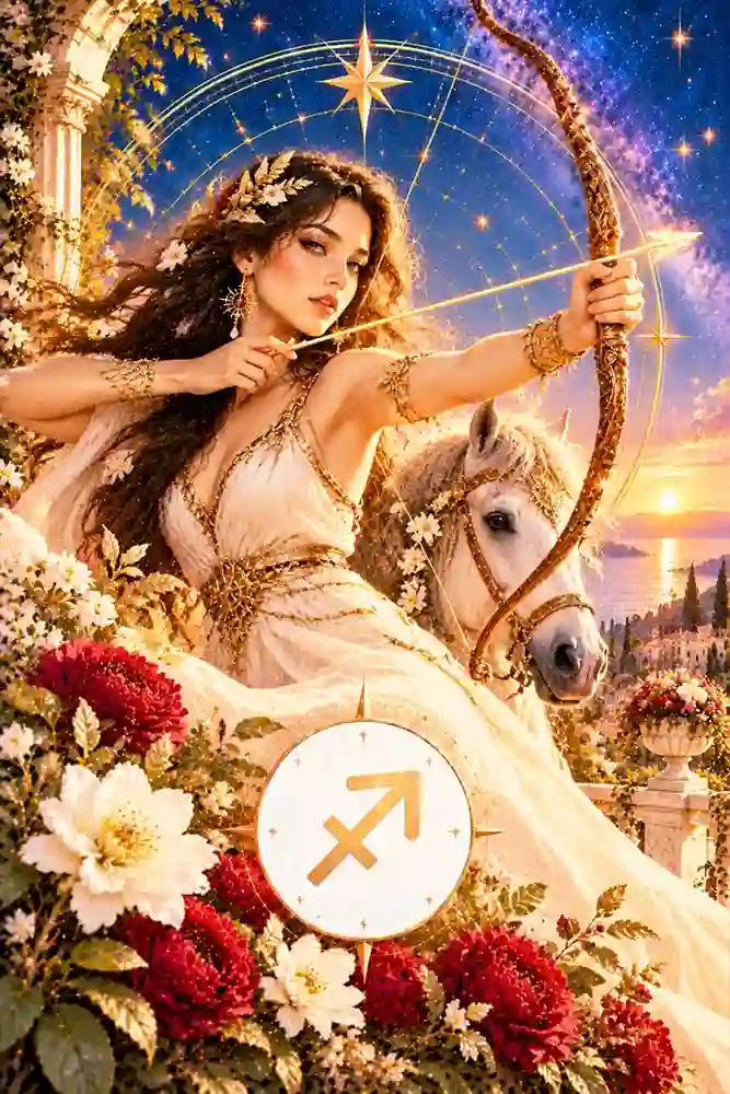 Ilustración zodiacal de Sagitario