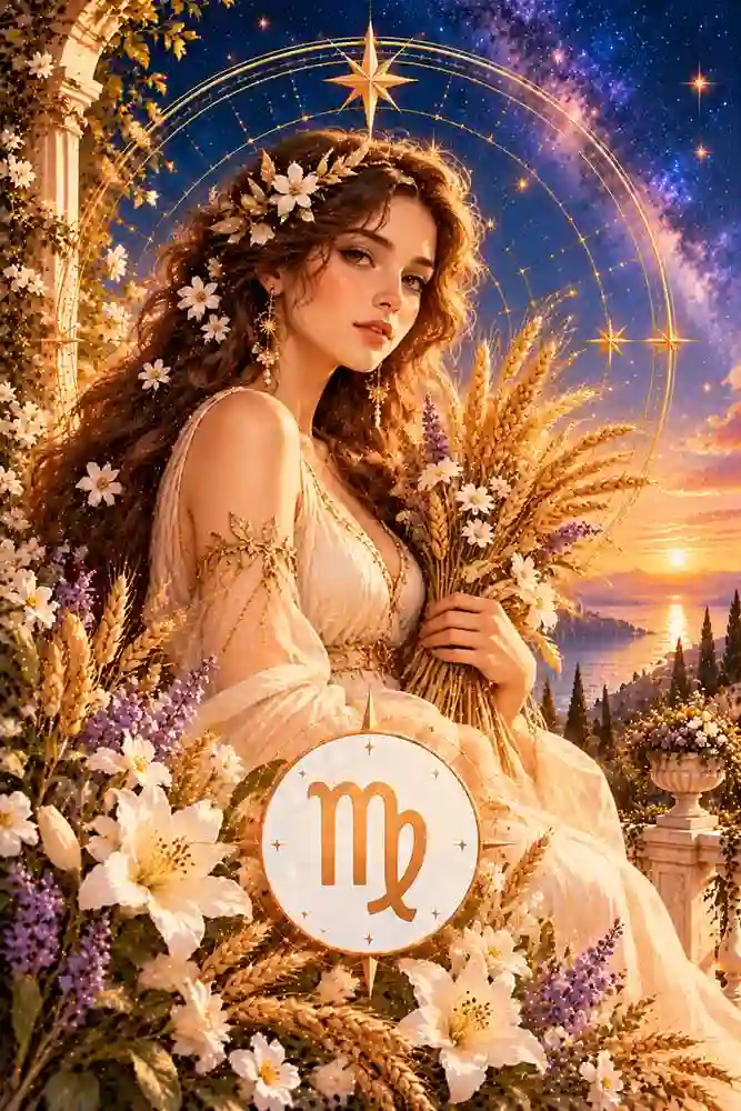 Ilustración zodiacal de Virgo